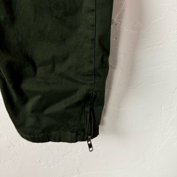 Kut From The Kloth Pants Jeans Ankle Straight Leg Dark Green Solid Cotton Forest - Picture 3 of 11